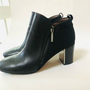 Donald Pliner Heeled booties Nordstrom with gold mirror accent inside heel.